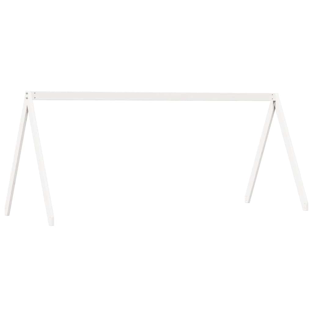 vidaXL Tak till barnsäng vit 209x95,5x88 cm massiv furu