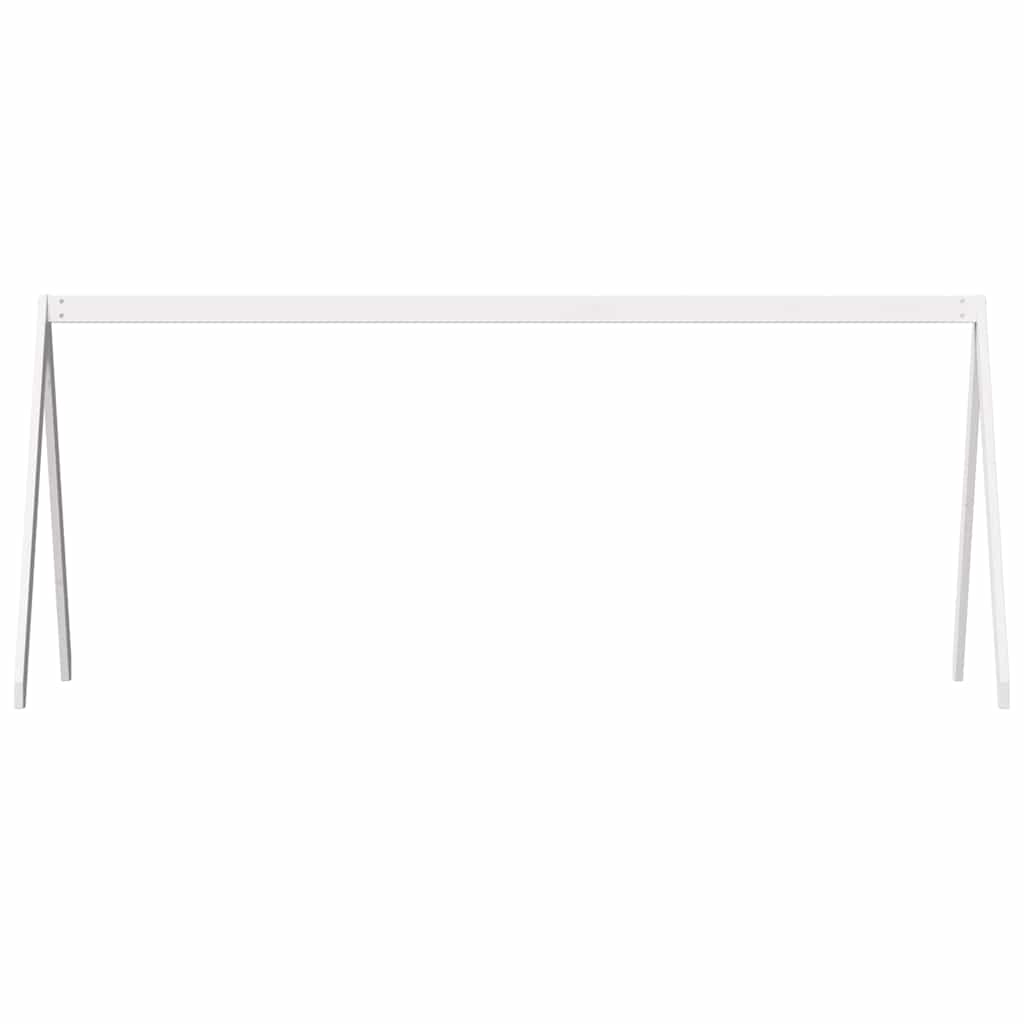 vidaXL Tak till barnsäng vit 209x95,5x88 cm massiv furu