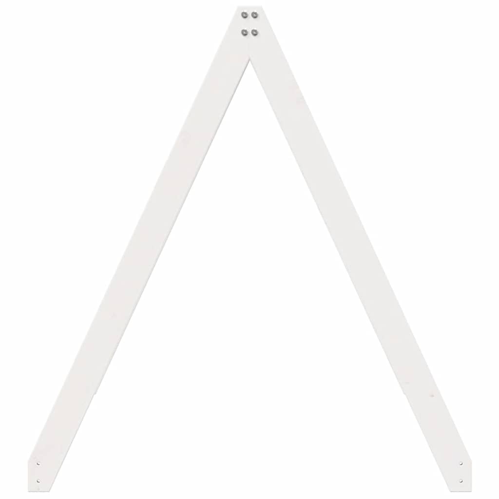 vidaXL Tak till barnsäng vit 209x95,5x88 cm massiv furu