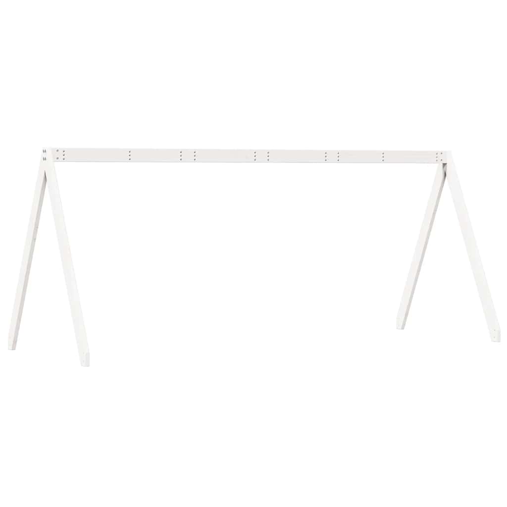 vidaXL Tak till barnsäng vit 209x95,5x88 cm massiv furu
