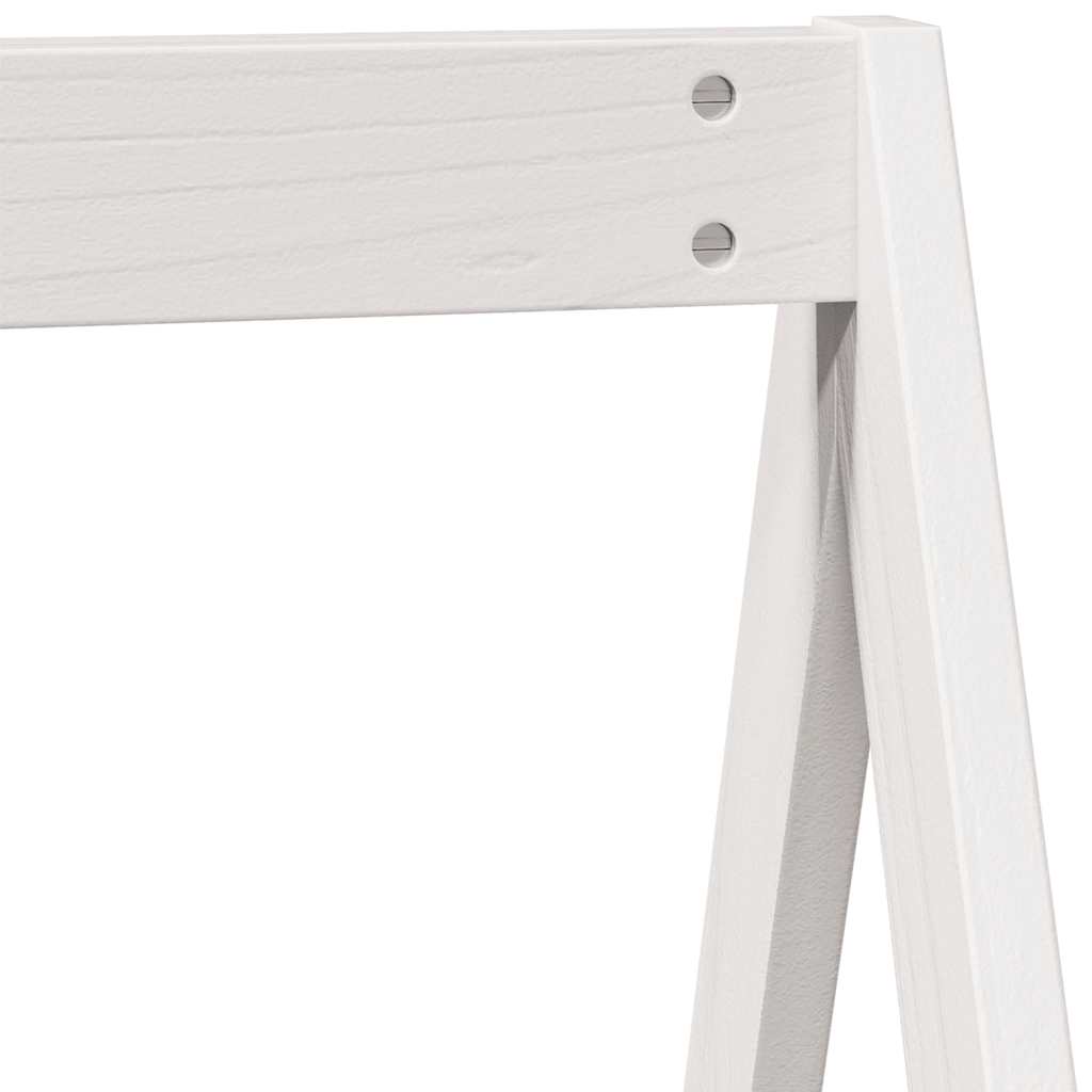 vidaXL Tak till barnsäng vit 209x95,5x88 cm massiv furu