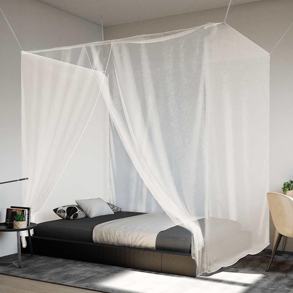 vidaXL Hängande myggnät 156 mesh vit 220x120x150 cm