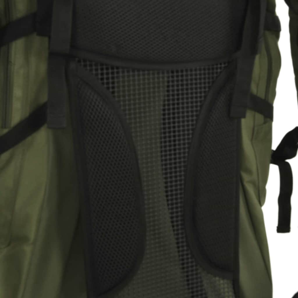 vidaXL Vandringsryggsäck armégrön 100 L oxford-tyg