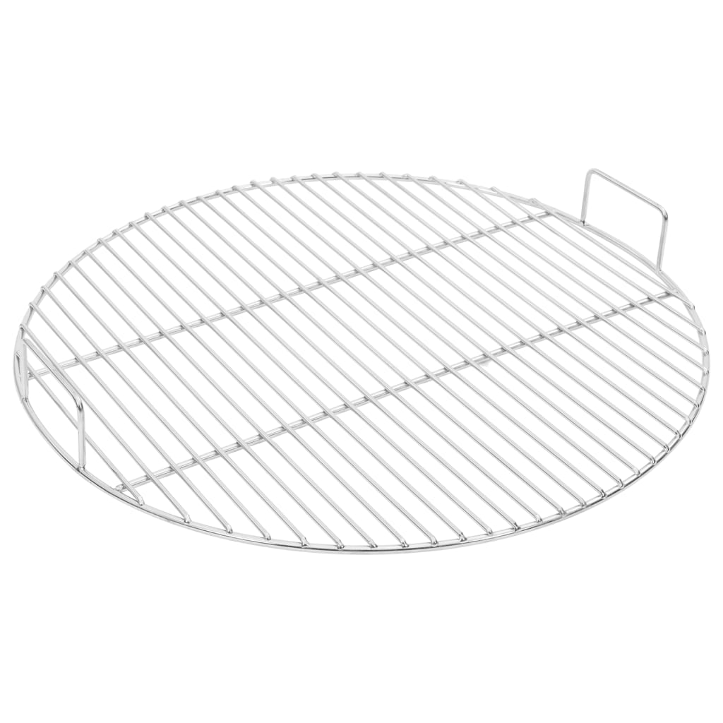 vidaXL Grillgaller med handtag runt Ø54 cm 304 rostfritt stål