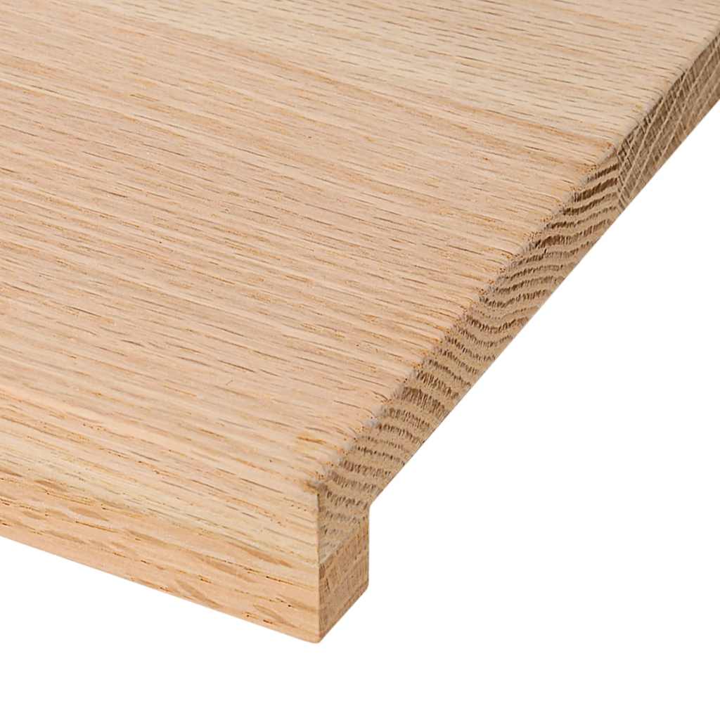 vidaXL Fönsterbänkar 2 st obehandlad 140x15x2 cm massiv ek