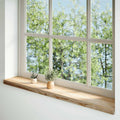 vidaXL Fönsterbänkar 2 st obehandlad 140x20x2 cm massiv ek