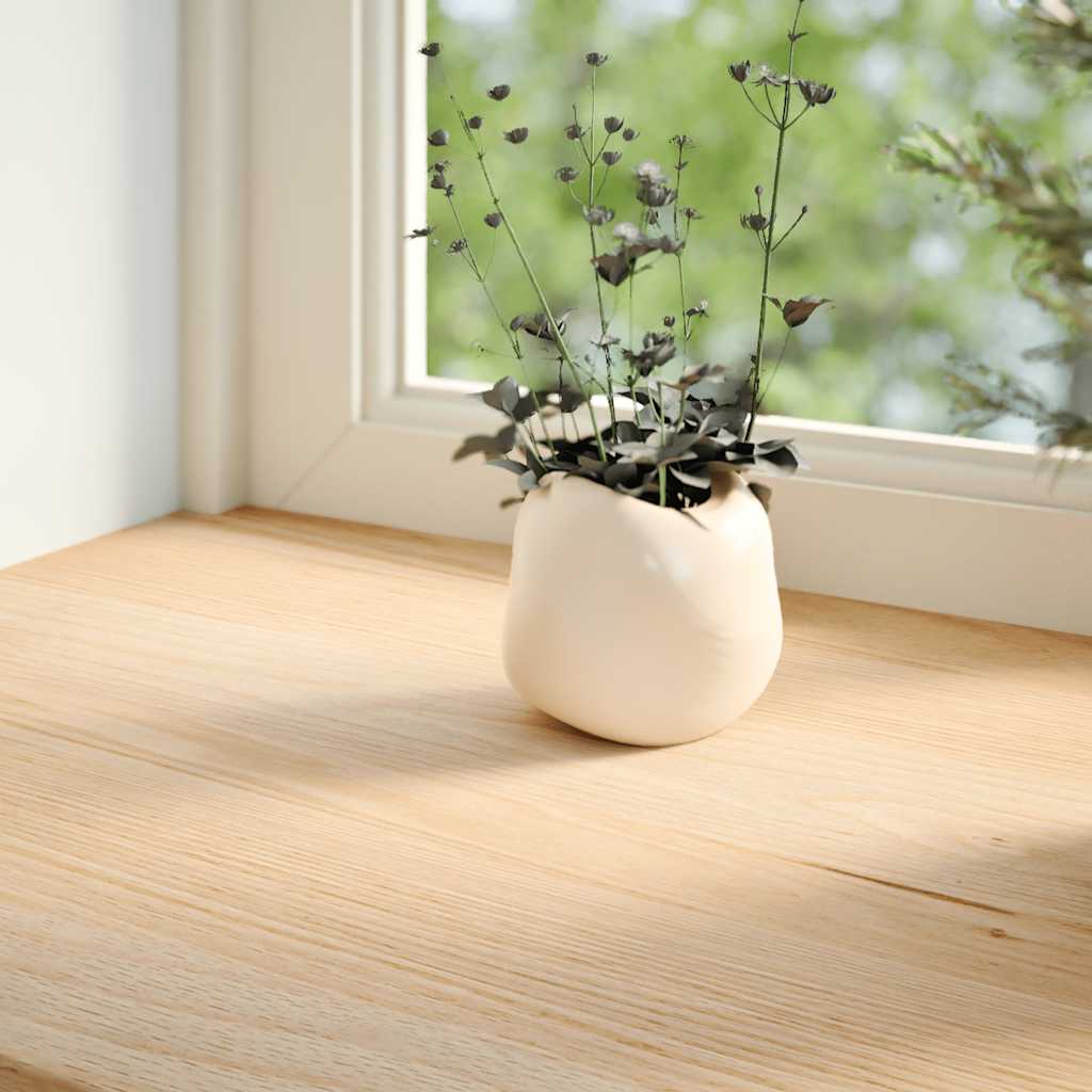 vidaXL Fönsterbänkar 2 st obehandlad 140x20x2 cm massiv ek