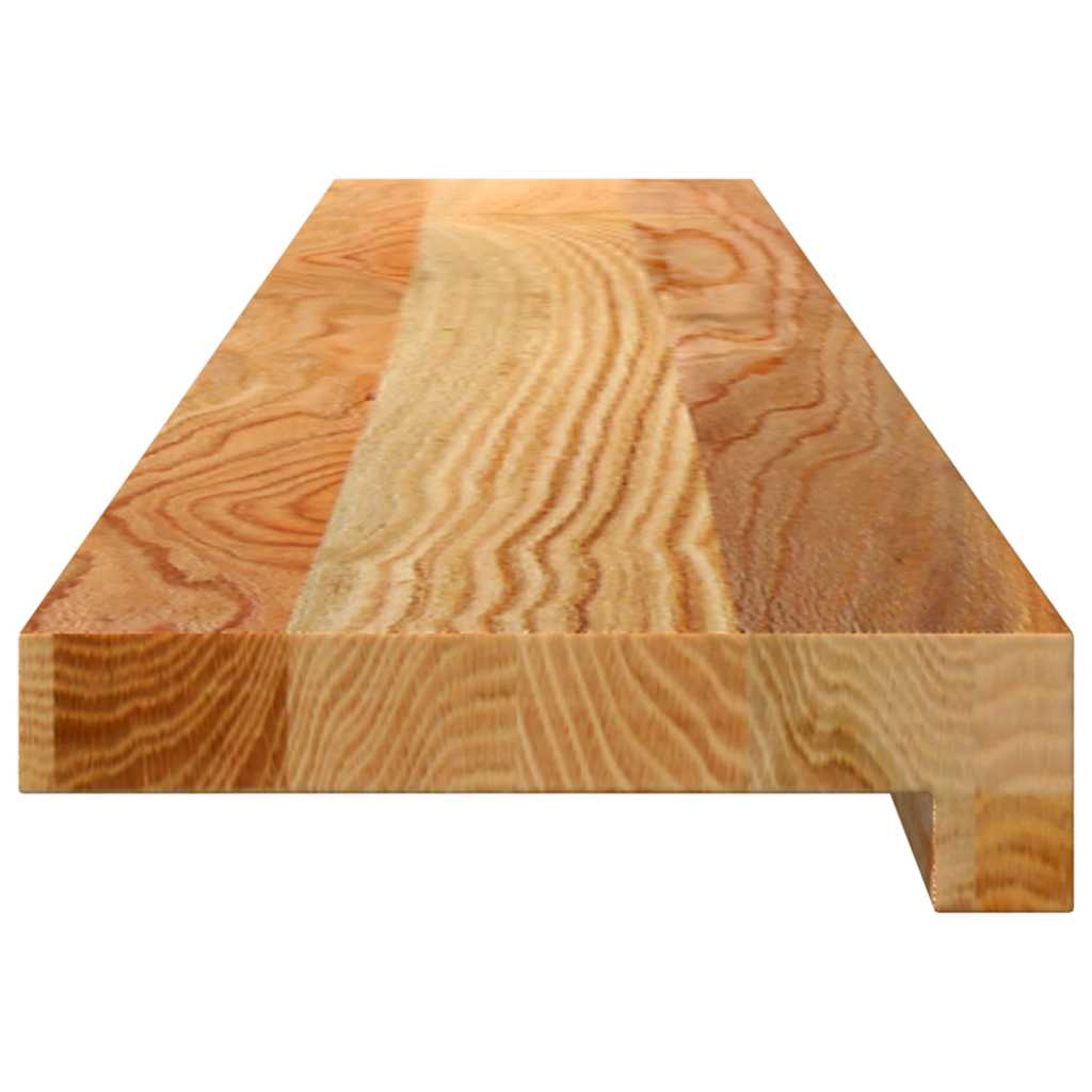 vidaXL Fönsterbänkar 2 st ljusbrun 100x15x2 cm massiv ek