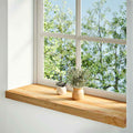 vidaXL Fönsterbänkar 2 st ljusbrun 70x30x2 cm massiv ek