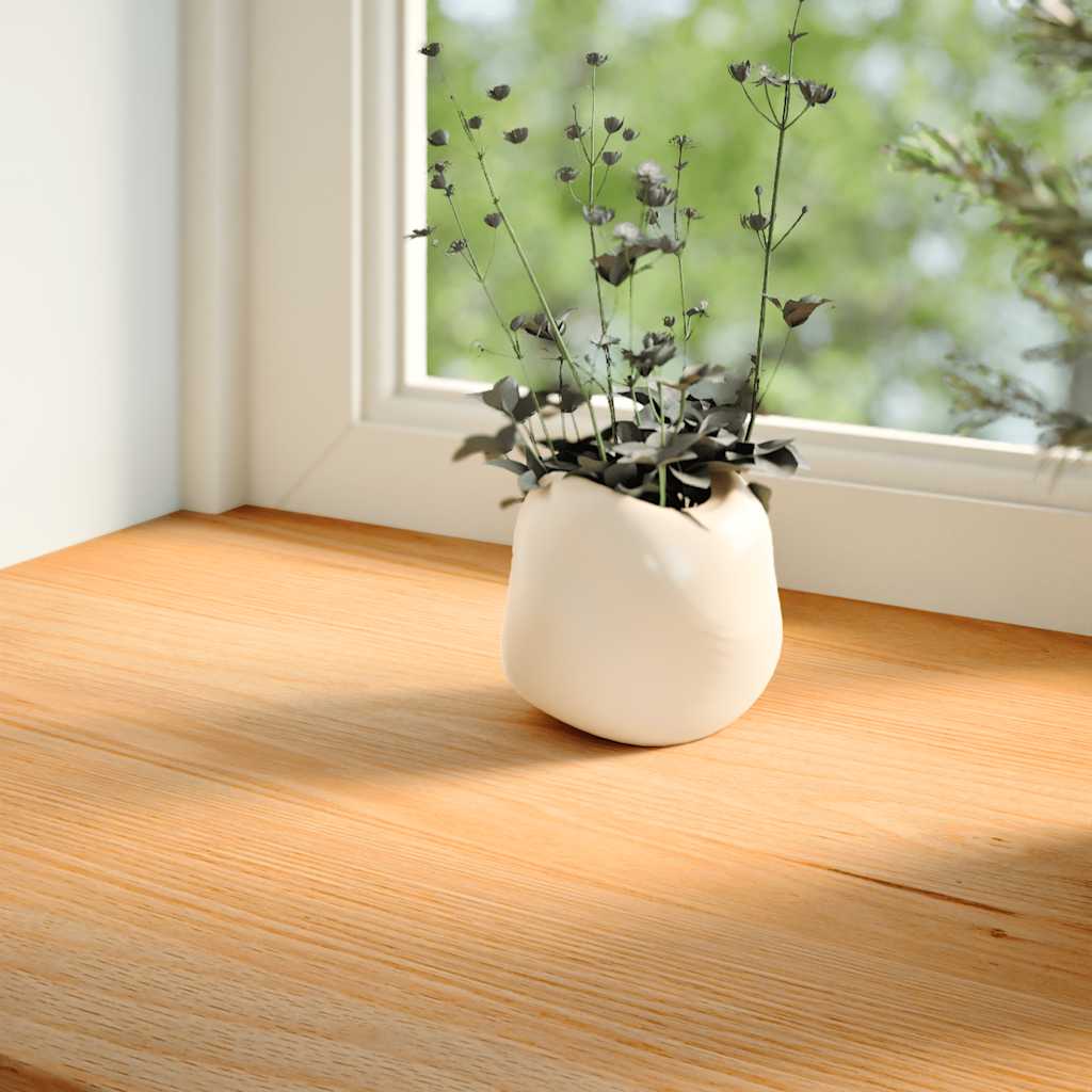 vidaXL Fönsterbänkar 2 st ljusbrun 100x30x2 cm massiv ek