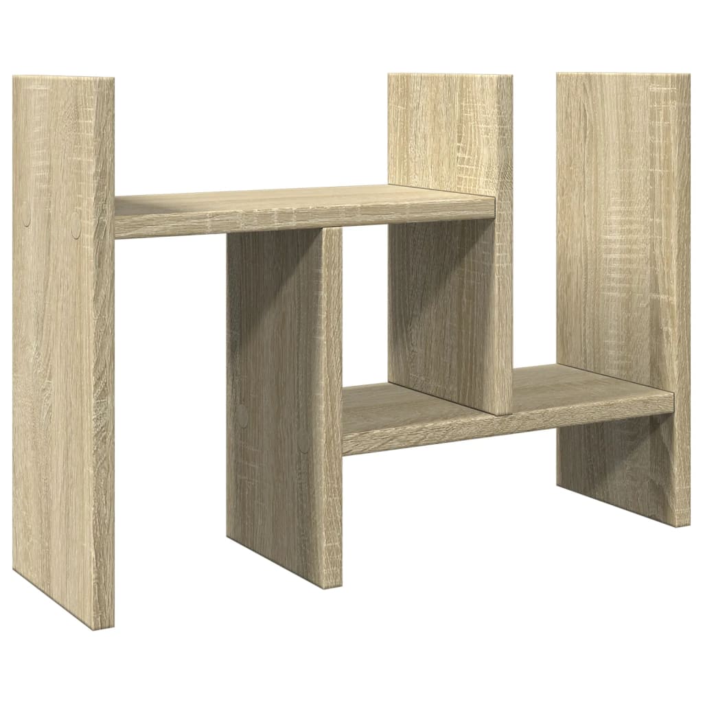 vidaXL Skrivbordshylla sonoma-ek 34,5x15,5x35,5 cm konstruerat trä