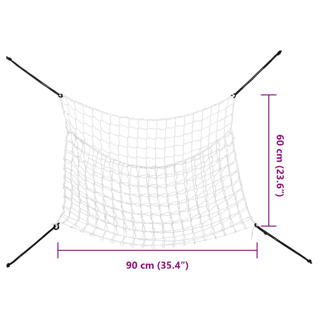 vidaXL Hönät 2 st rektangulärt vit 90x60 cm PP