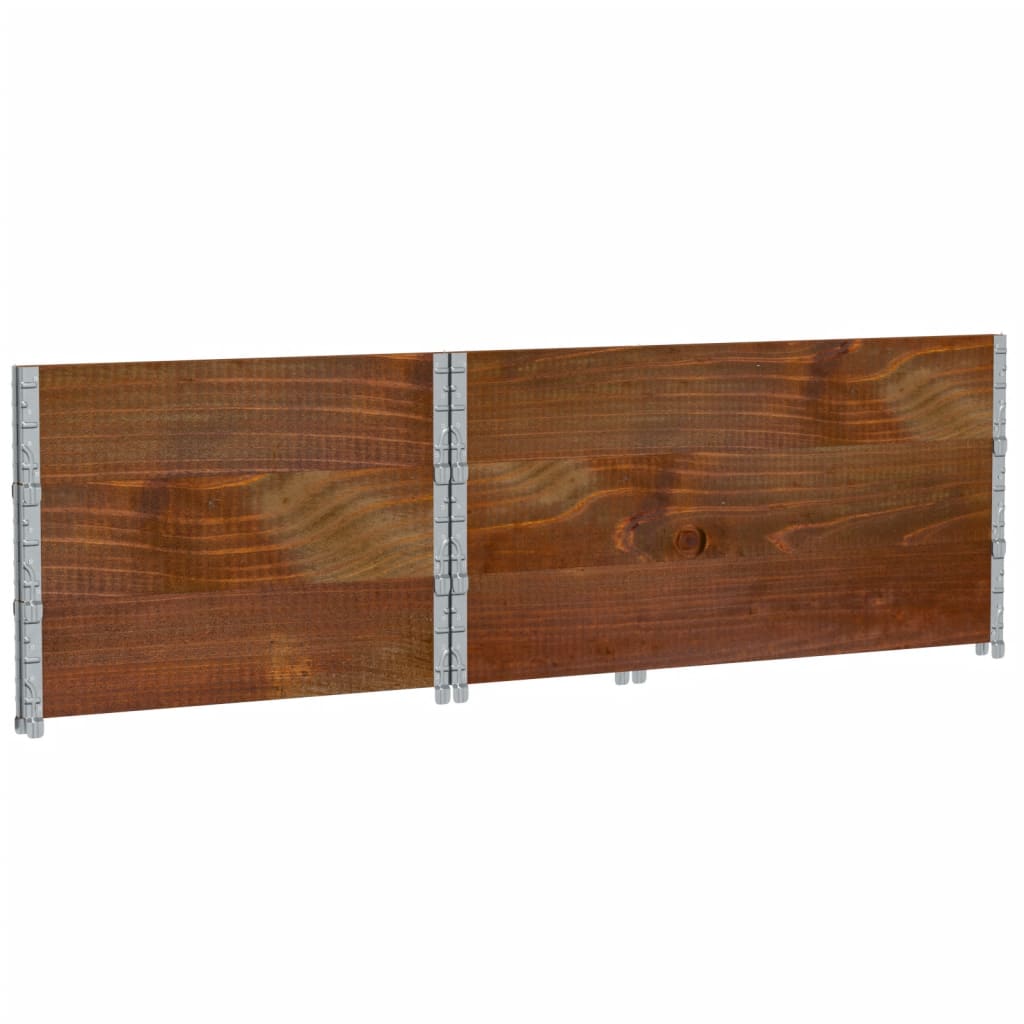 vidaXL Pallkragar 3 st brun 120x80 cm massivt furu