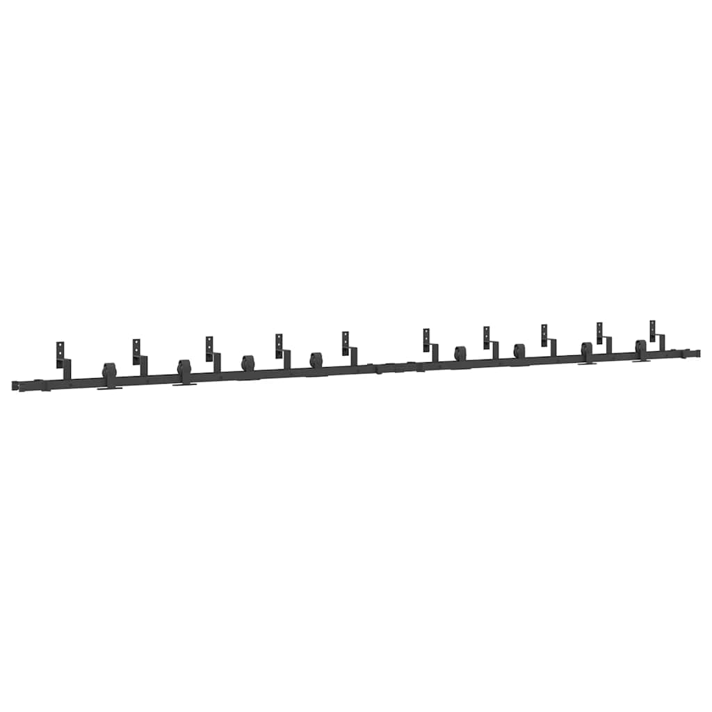vidaXL Skjutdörrsbeslag 427 cm stål svart