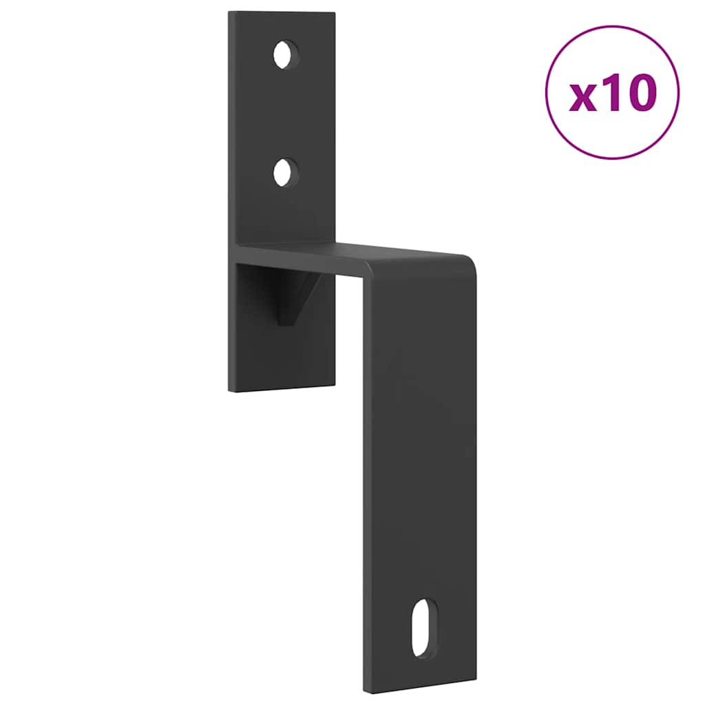 vidaXL Skjutdörrsbeslag 427 cm stål svart