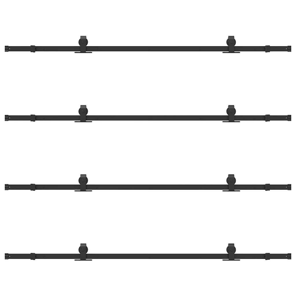 vidaXL Skjutdörrsbeslag 427 cm stål svart