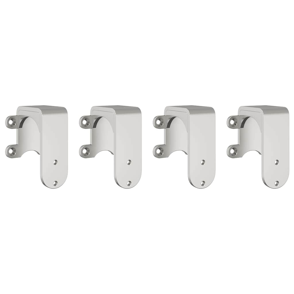 vidaXL Skjutdörrsbeslag 200 cm rostfritt stål silver