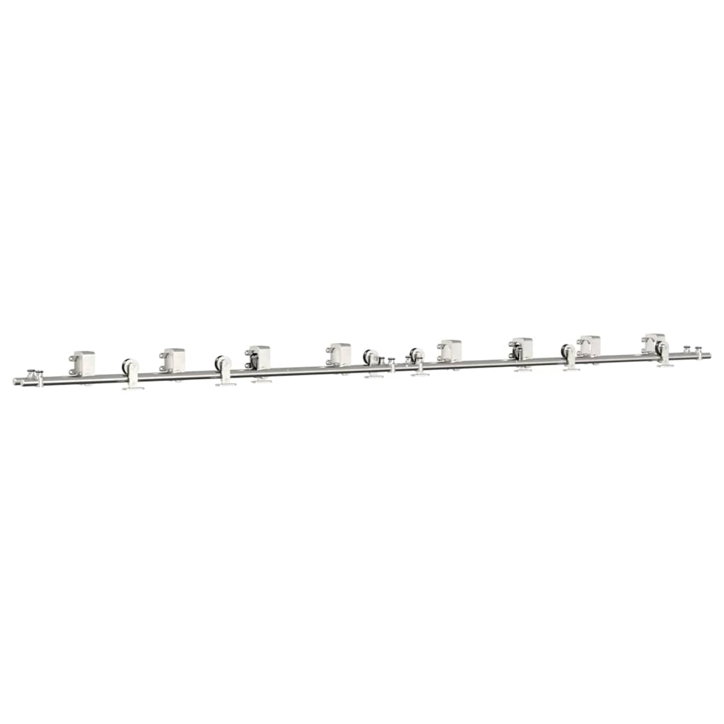 vidaXL Skjutdörrsbeslag 366 cm rostfritt stål silver