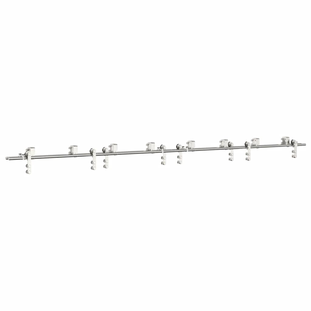 vidaXL Skjutdörrsbeslag 366 cm rostfritt stål silver