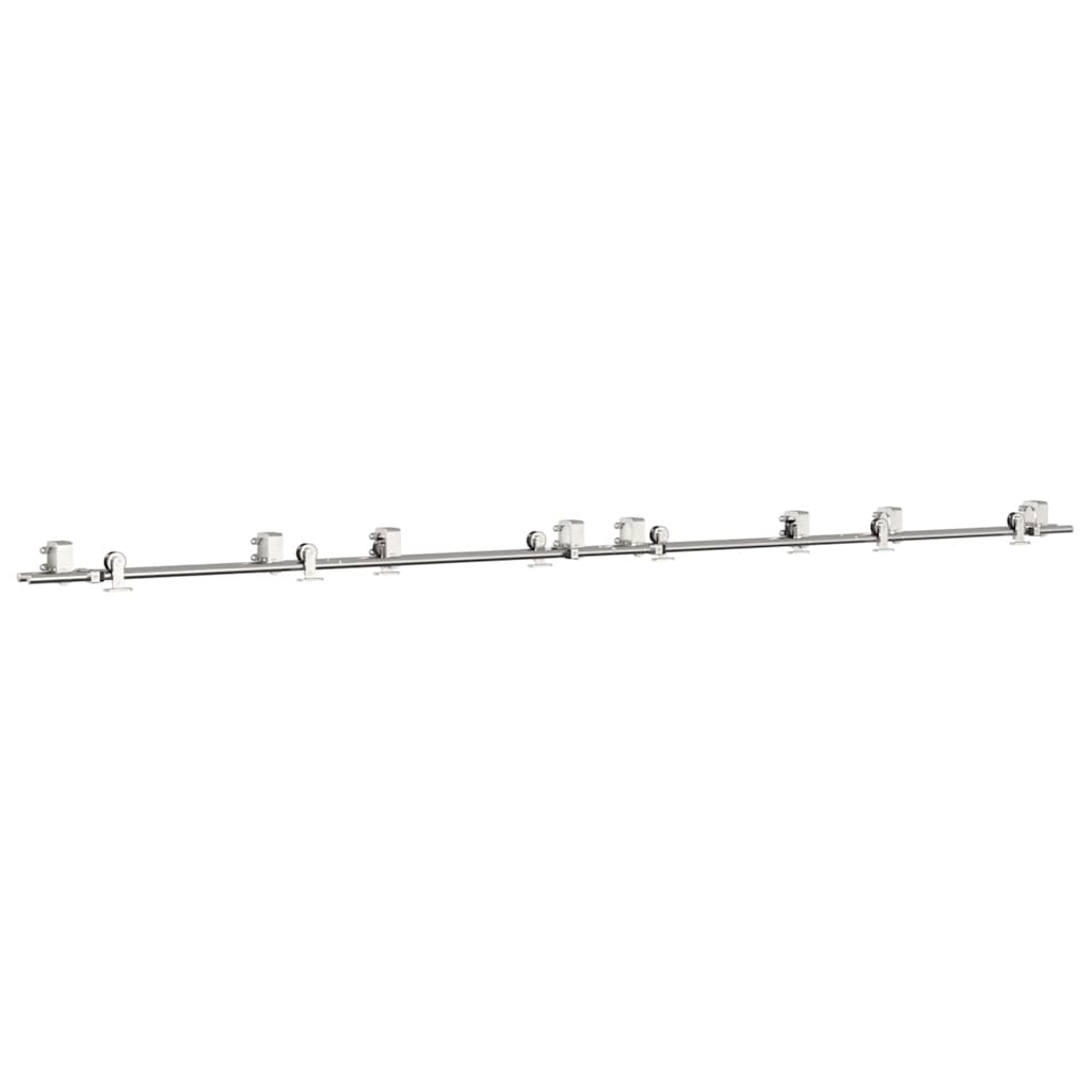 vidaXL Skjutdörrsbeslag 366 cm rostfritt stål silver