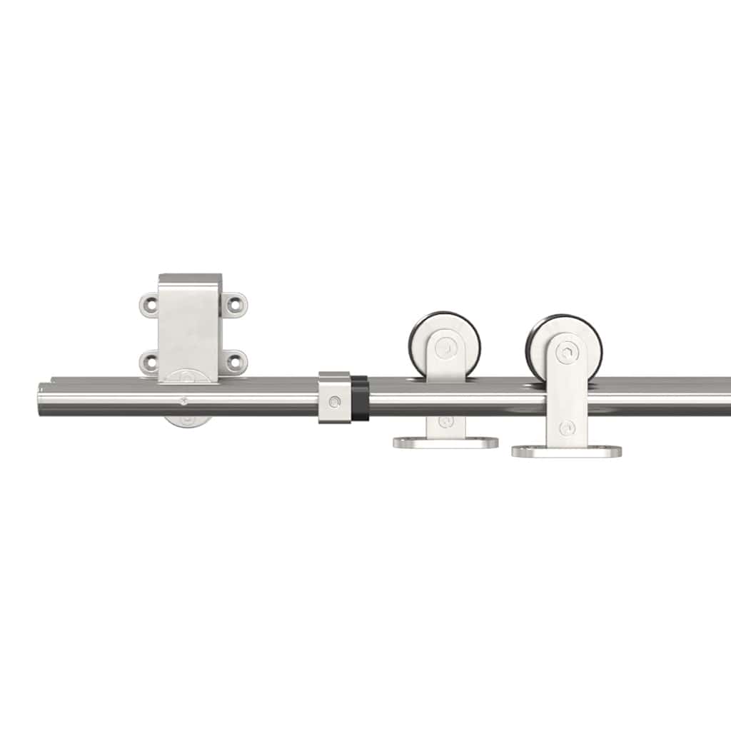 vidaXL Skjutdörrsbeslag 366 cm rostfritt stål silver