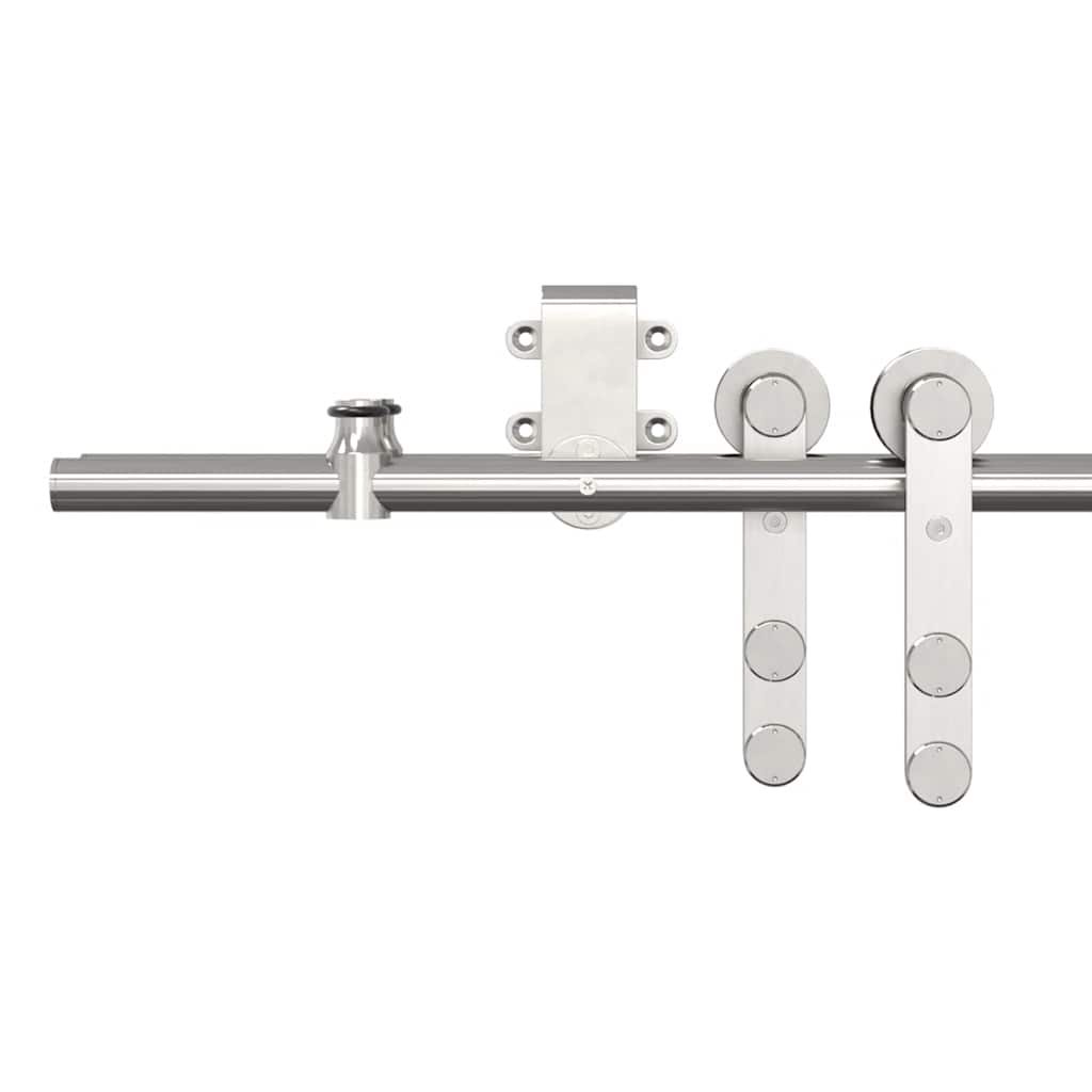 vidaXL Skjutdörrsbeslag 366 cm rostfritt stål silver