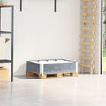 vidaXL Pallkrage grå 80x60 cm massivt furu