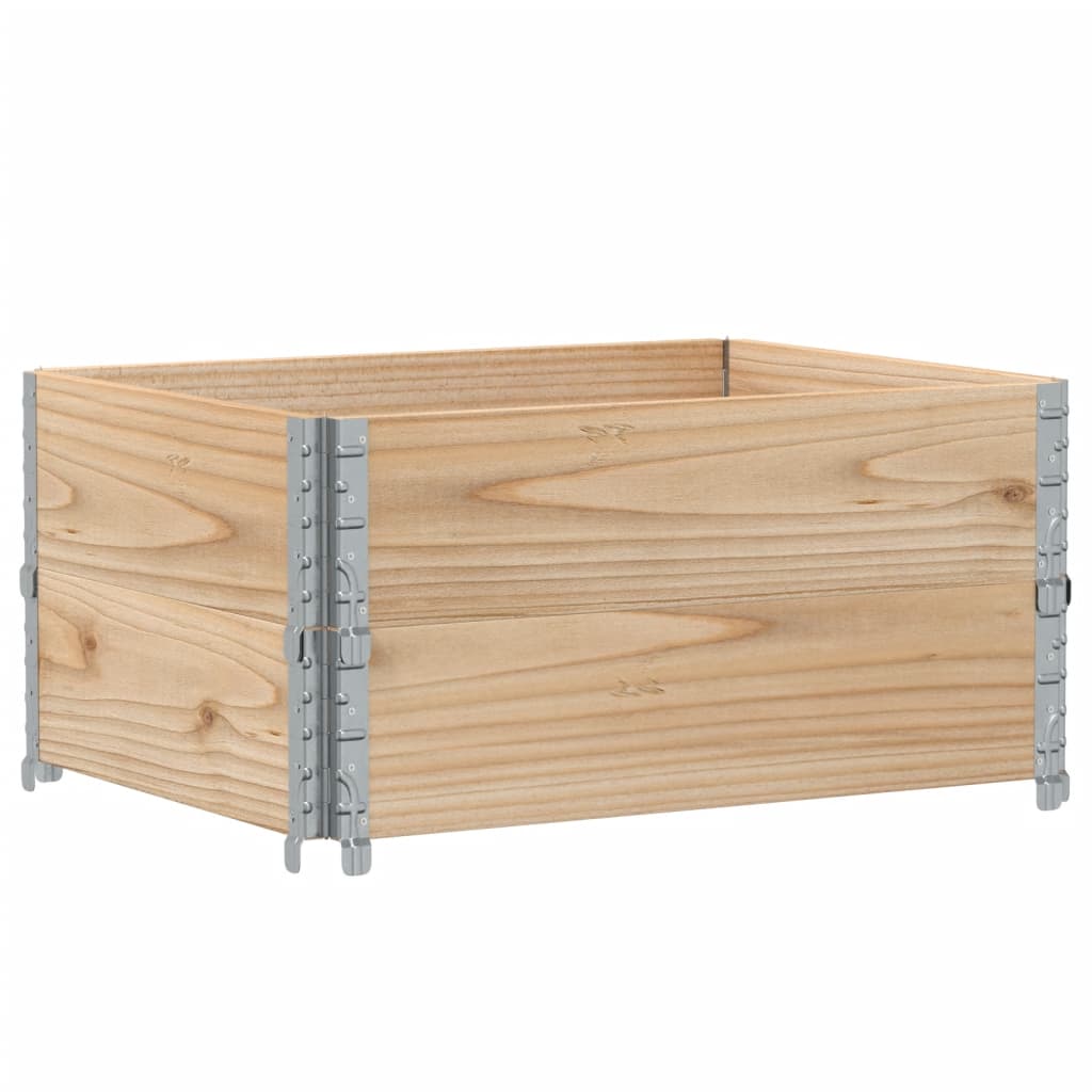 vidaXL Pallkragar 2 st 80x60 cm massivt furu