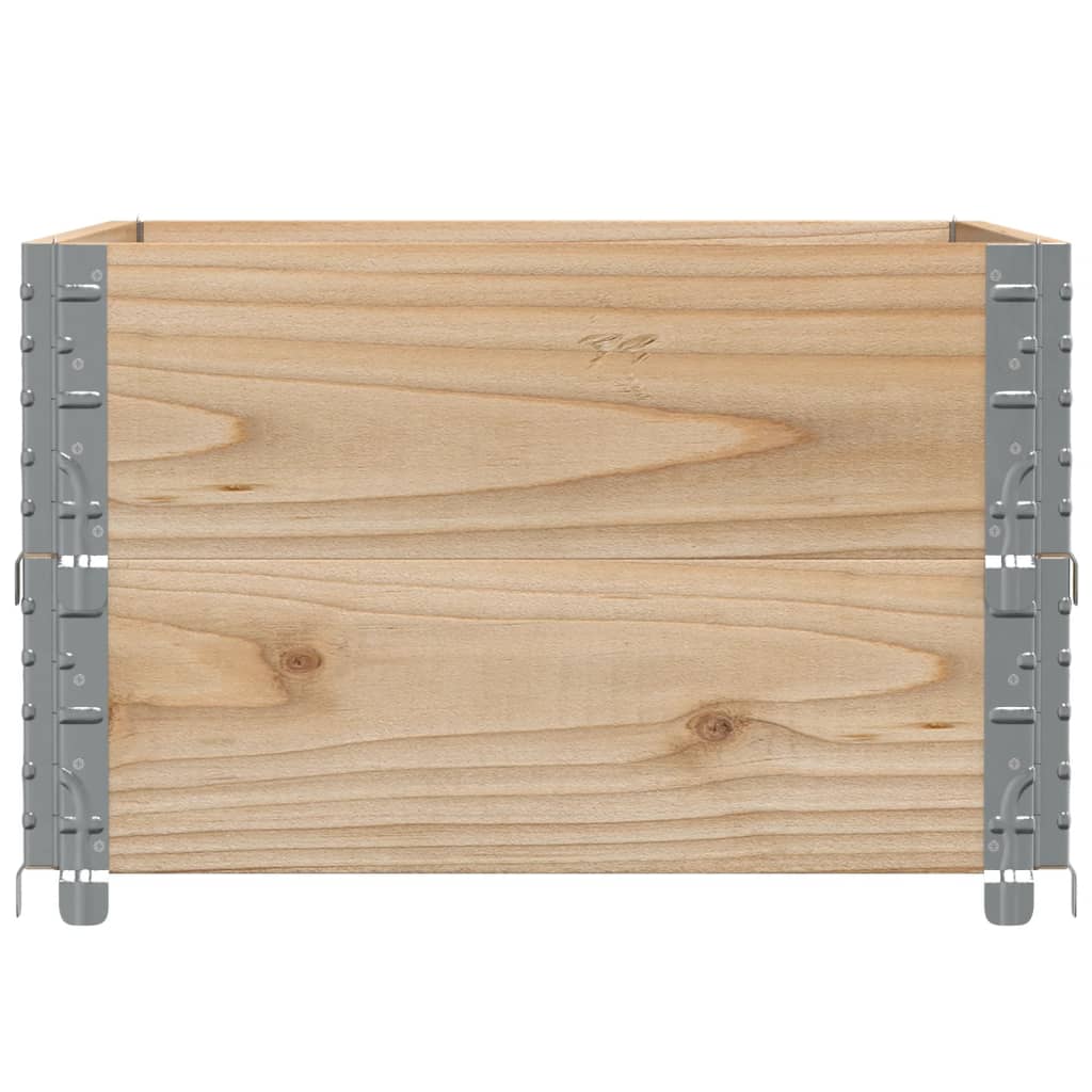 vidaXL Pallkragar 2 st 80x60 cm massivt furu