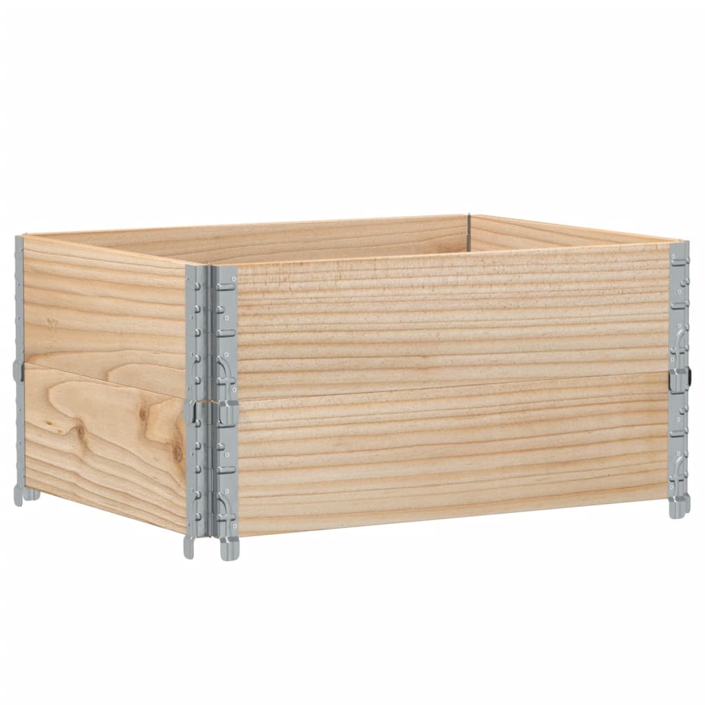 vidaXL Pallkragar 2 st 80x60 cm massivt furu