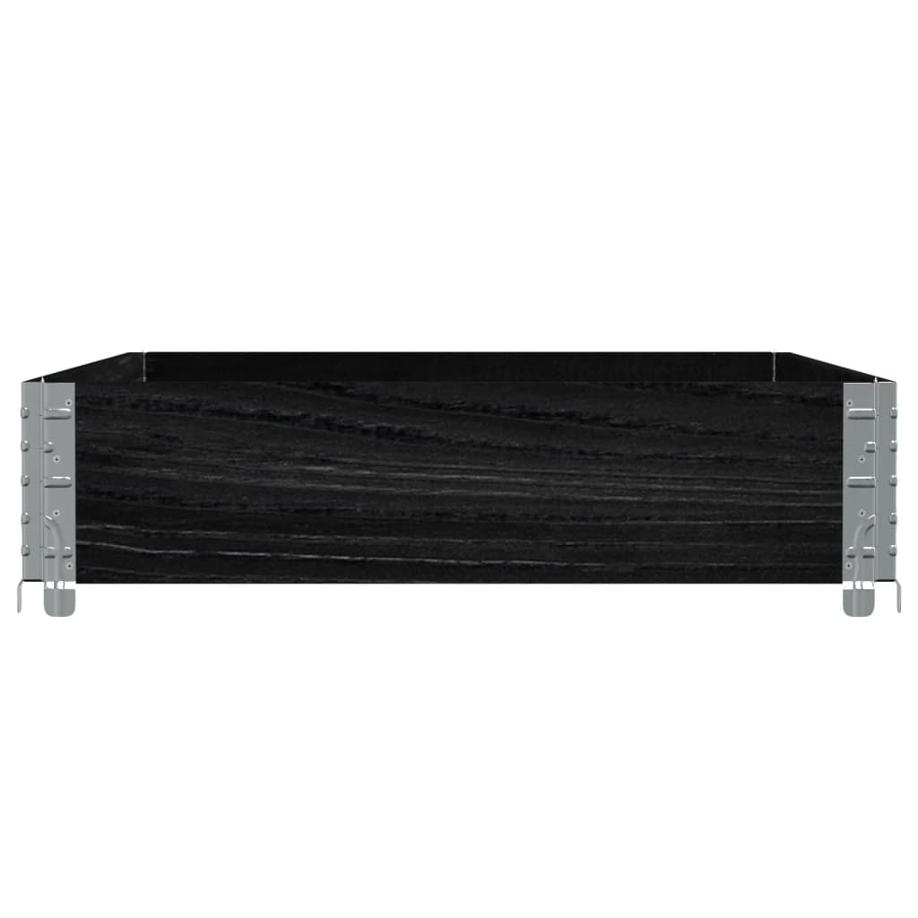 vidaXL Pallkrage svart 120x80 cm massivt furu