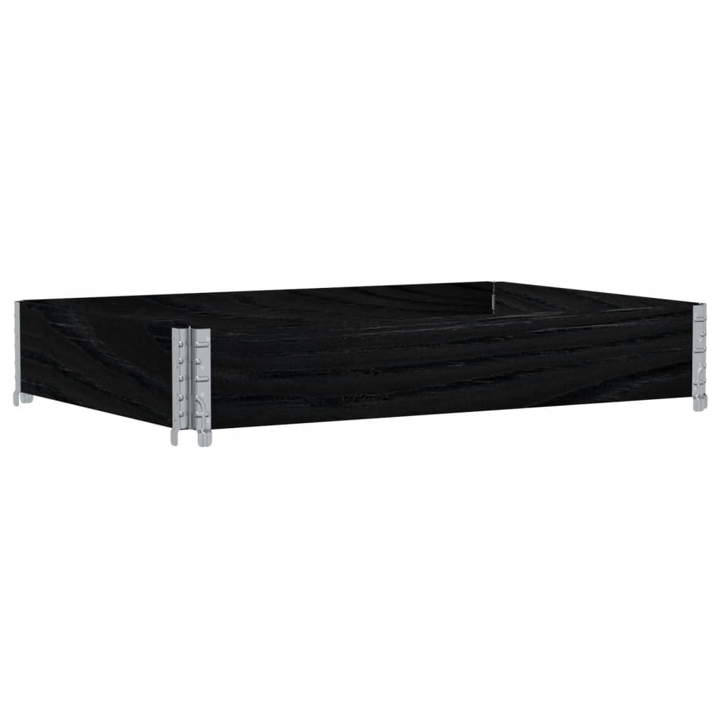 vidaXL Pallkrage svart 120x80 cm massivt furu