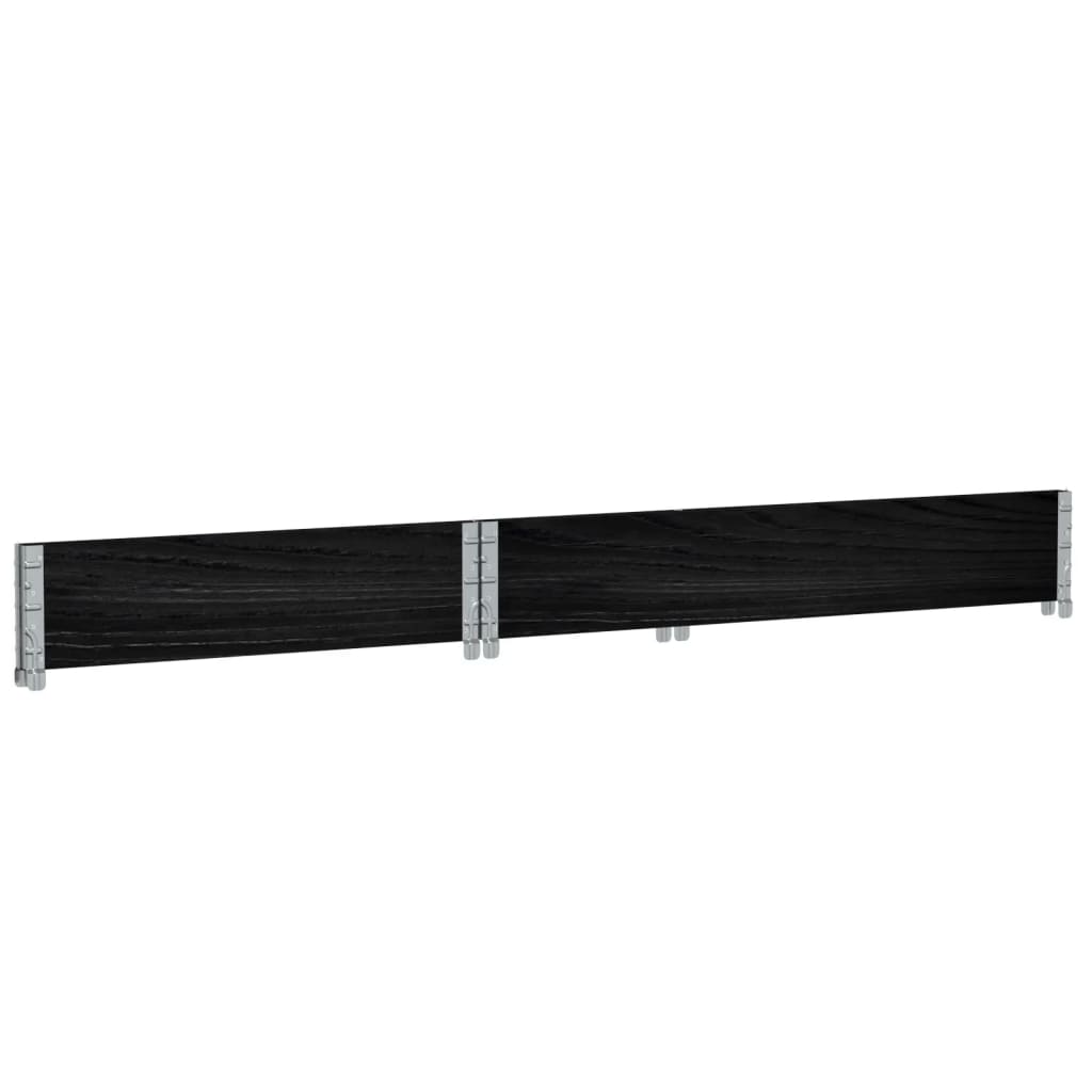 vidaXL Pallkrage svart 120x80 cm massivt furu