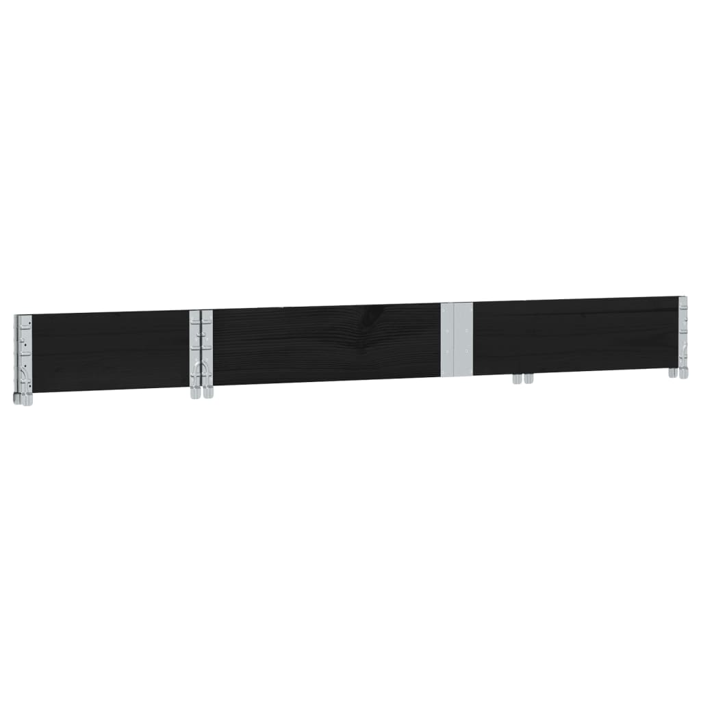 vidaXL Pallkrage svart 150x50 cm massivt furu