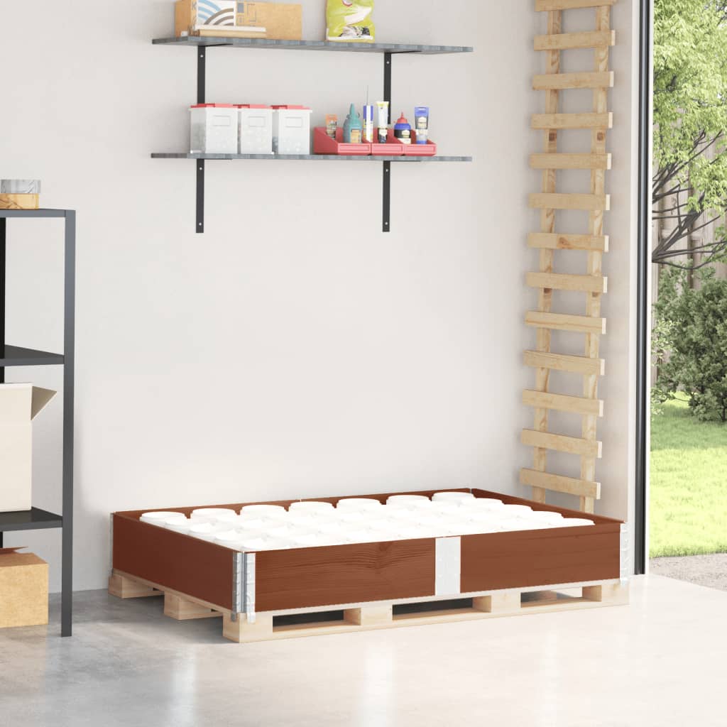 vidaXL Pallkrage brun 150x100 cm massivt furu