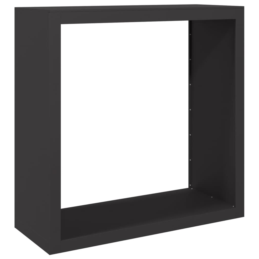 vidaXL Vedställ svart 100x40x100 cm stål