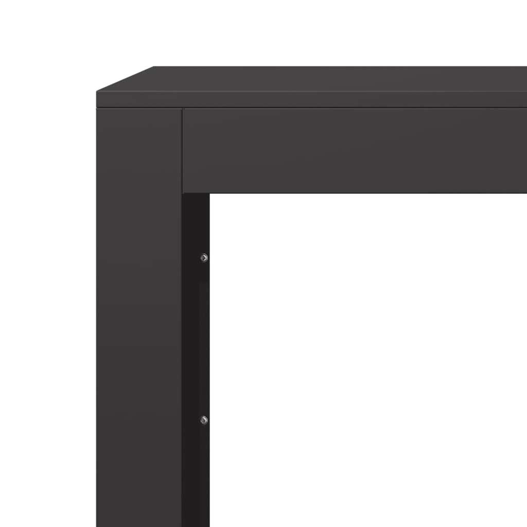 vidaXL Vedställ svart 100x40x100 cm stål
