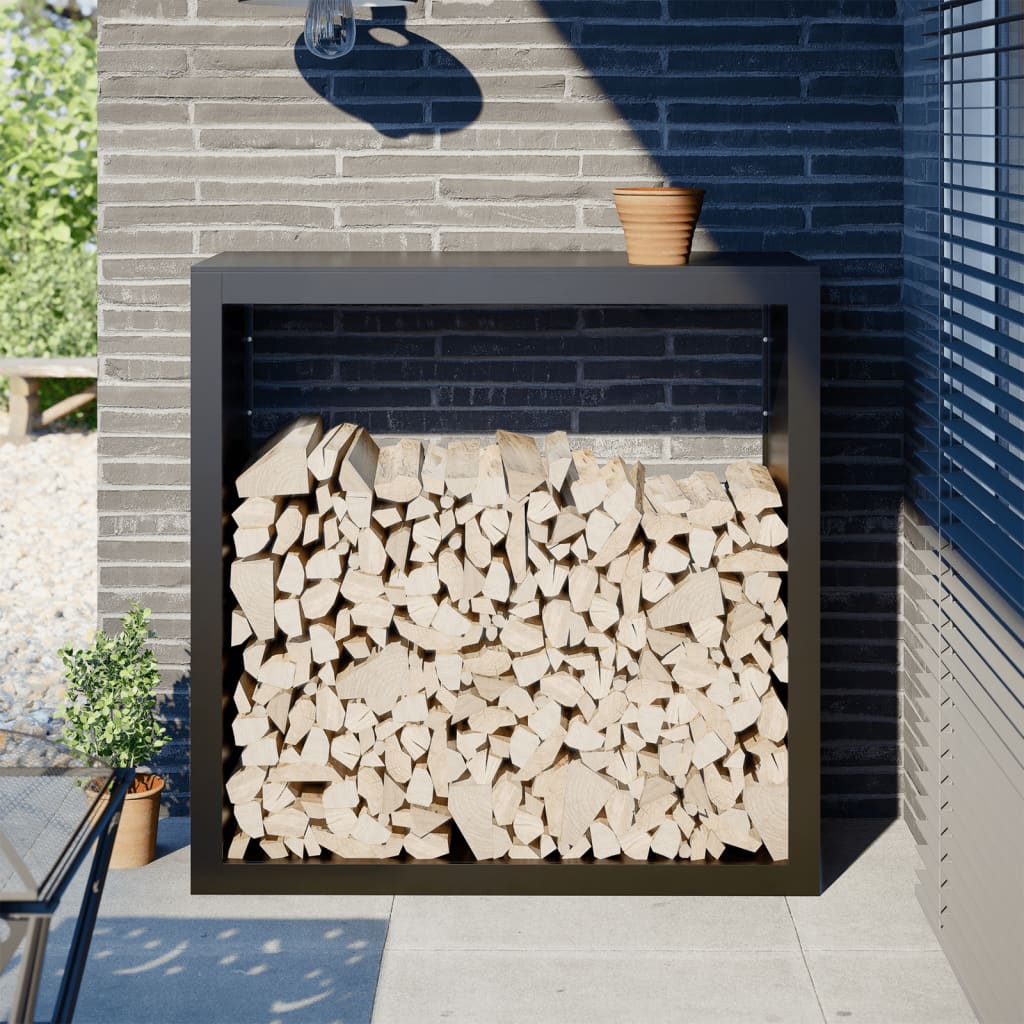 vidaXL Vedställ svart 100x40x100 cm stål