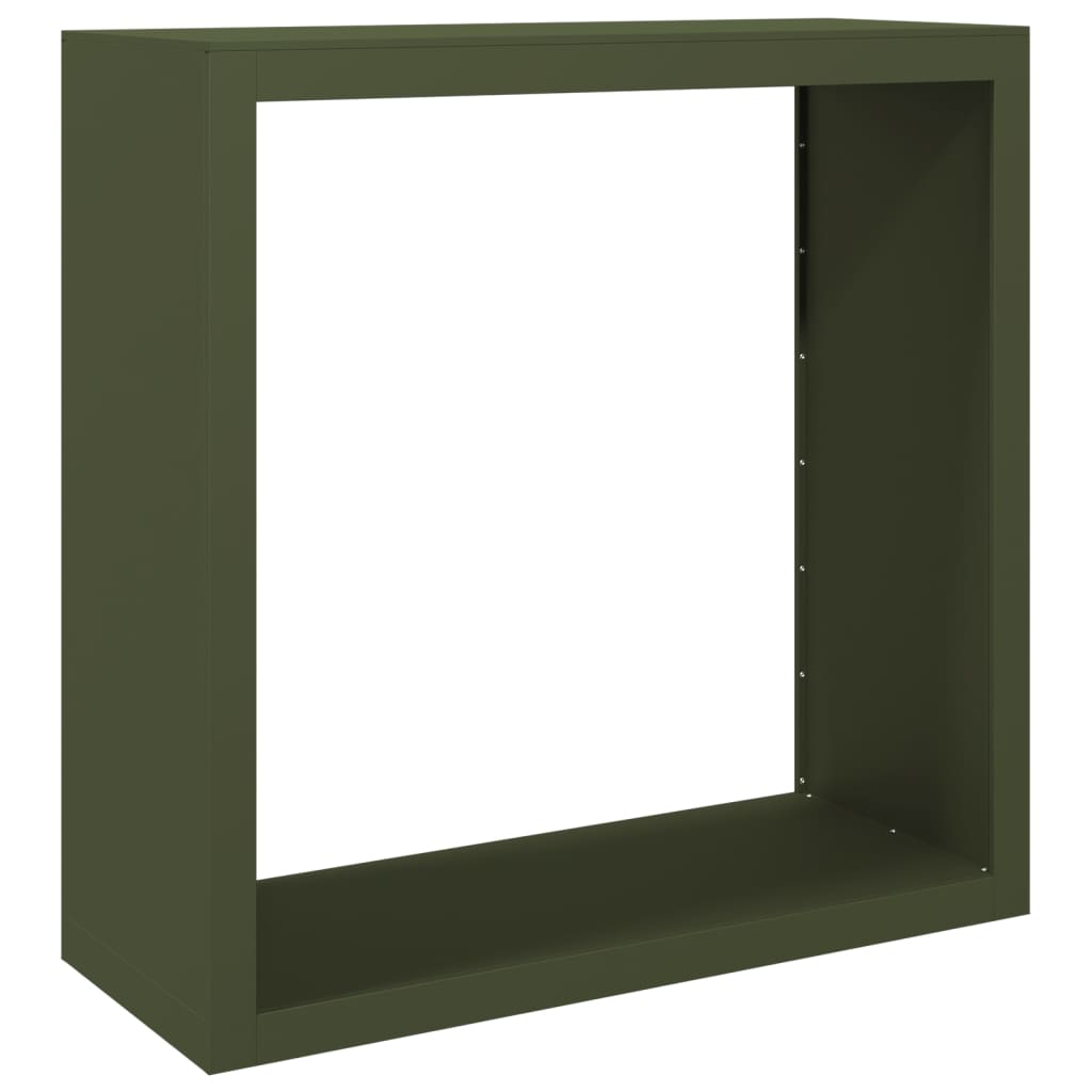 vidaXL Vedställ grön 100x40x100 cm stål
