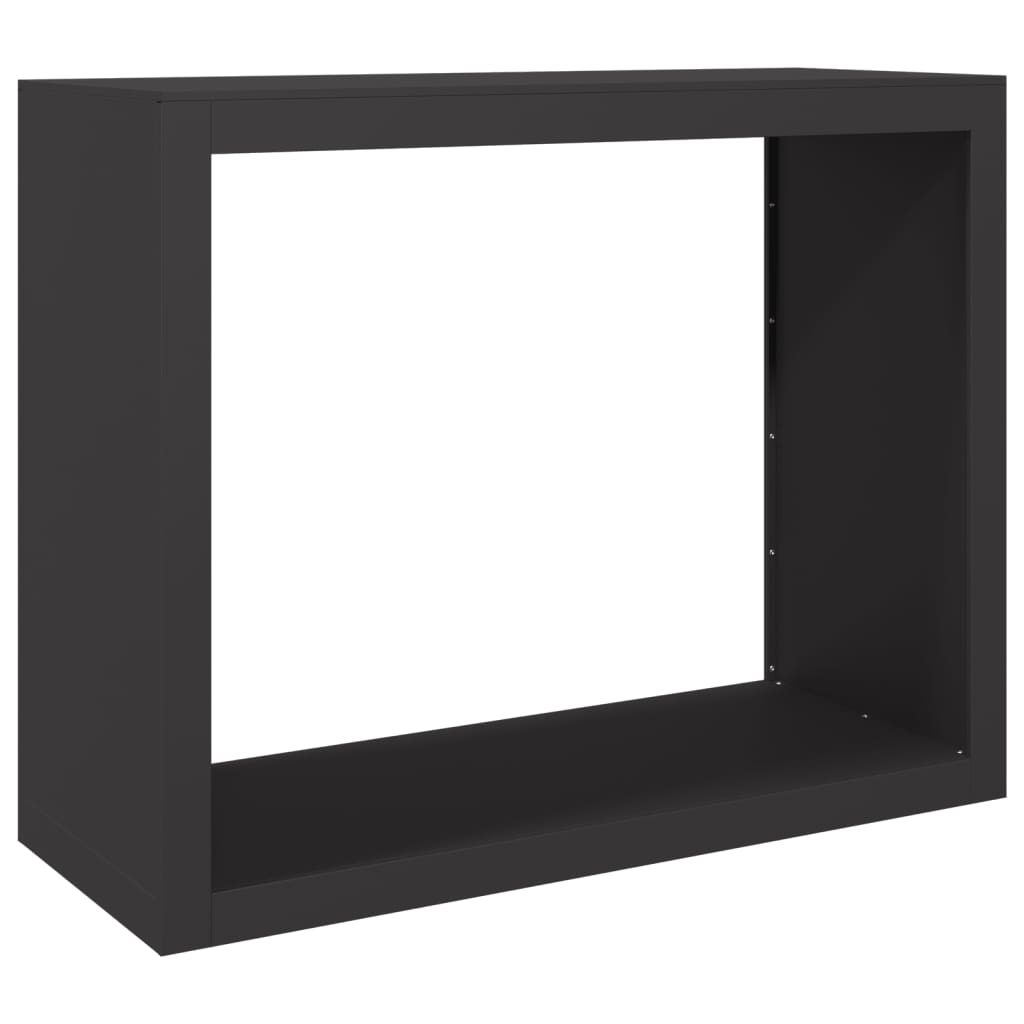 vidaXL Vedställ svart 100x40x80 cm stål