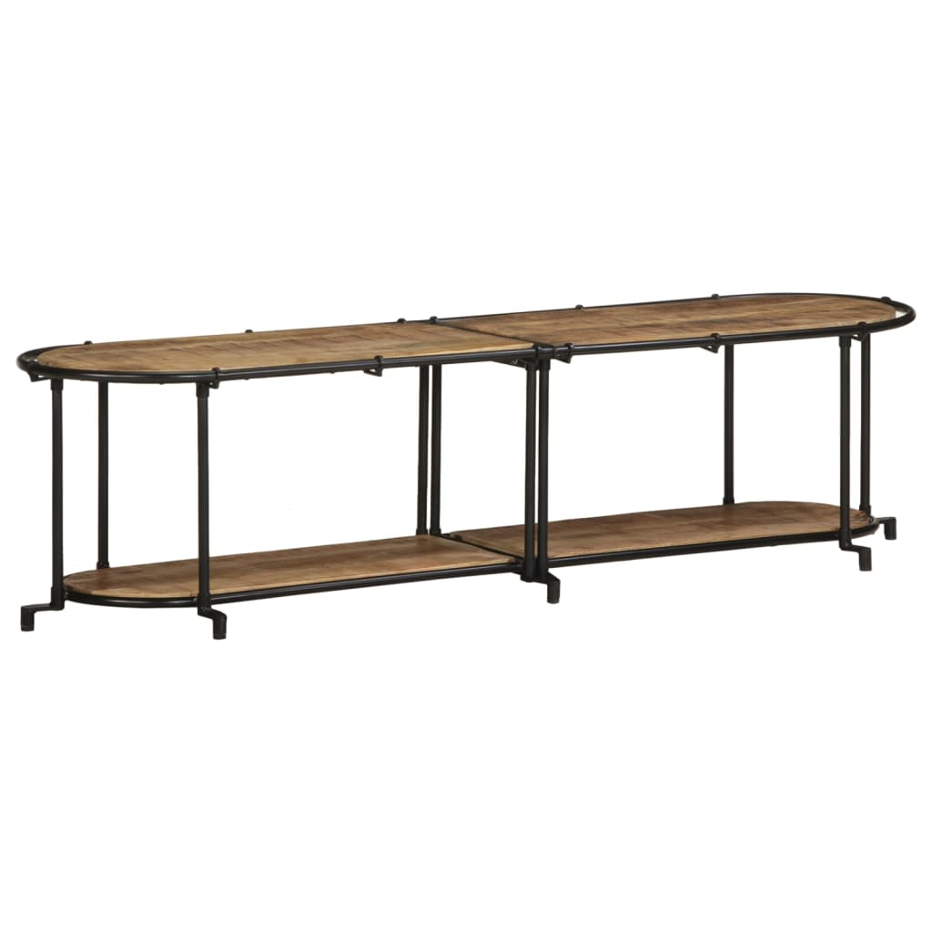 vidaXL Tv-bänk 160x42x40 cm massivt grovt mangoträ