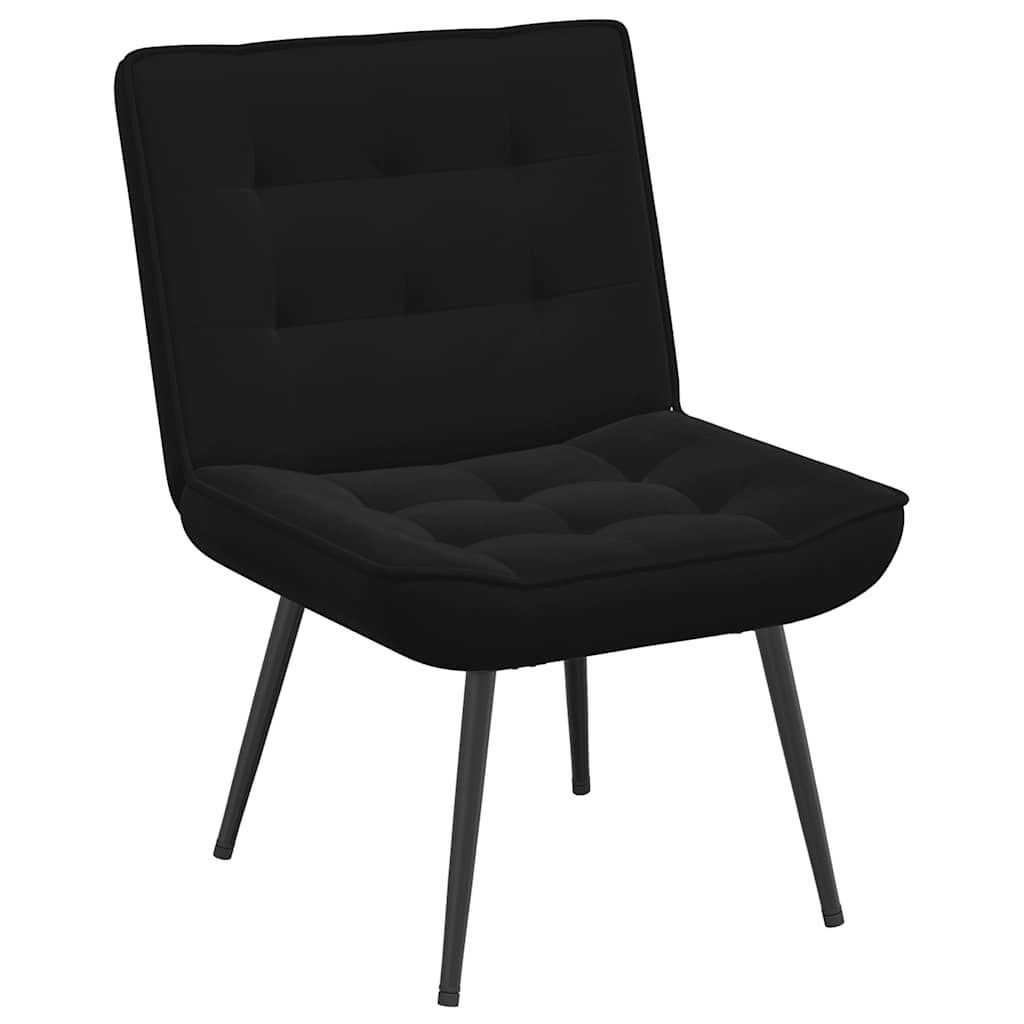 vidaXL Vilstol svart 64x74x84 cm sammet