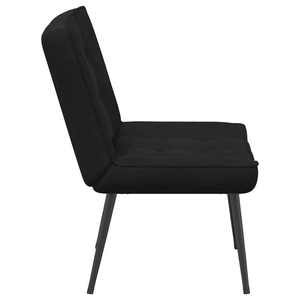 vidaXL Vilstol svart 64x74x84 cm sammet