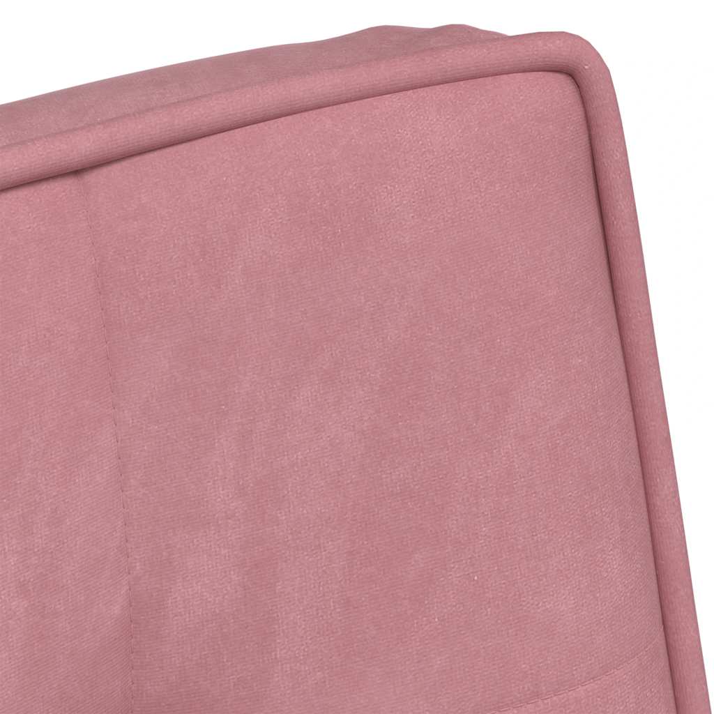 vidaXL Vilstol med fotpall rosa sammet