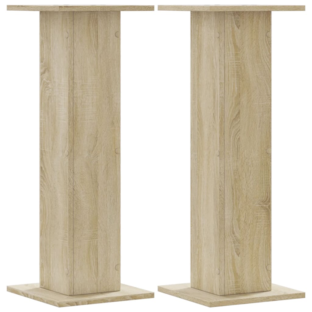 vidaXL Högtalarställ 2 st sonoma ek 30x30x80 cm konstruerat trä