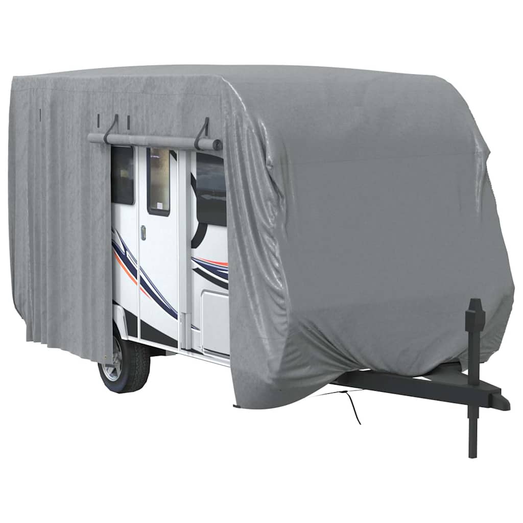vidaXL Husvagnsöverdrag grå 460x250x220 cm non-woven tyg