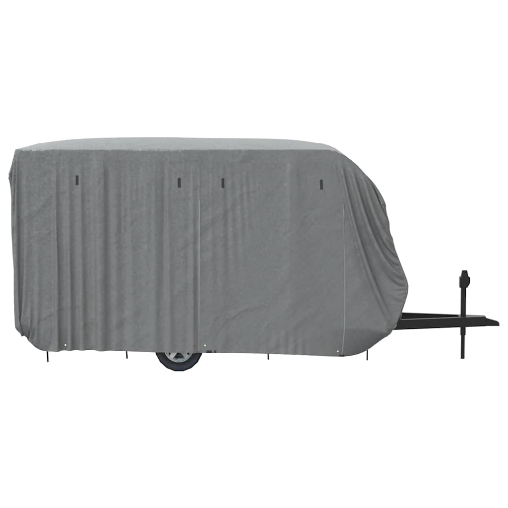vidaXL Husvagnsöverdrag grå 460x250x220 cm non-woven tyg