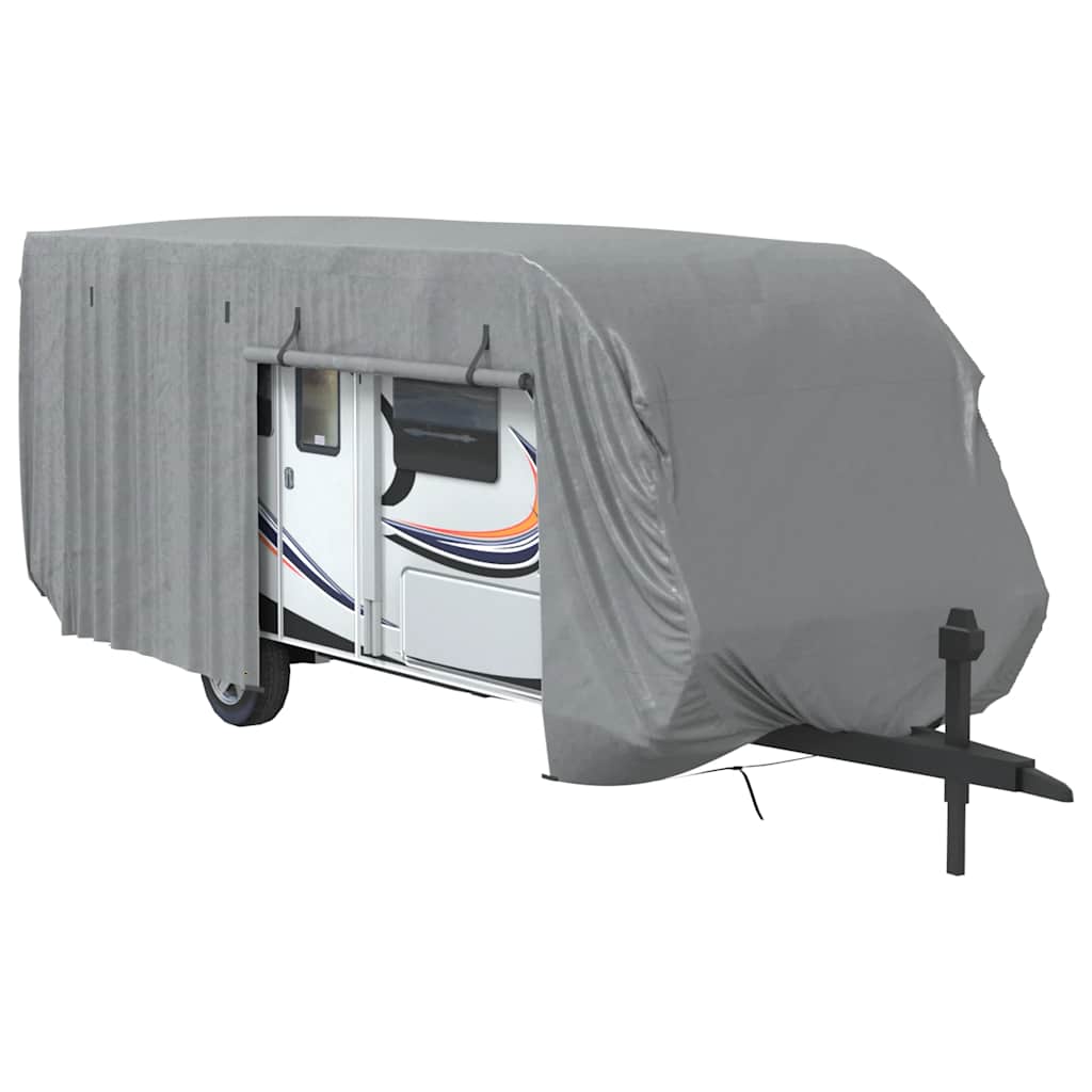 vidaXL Husvagnsöverdrag grå 732x250x220 cm non-woven tyg
