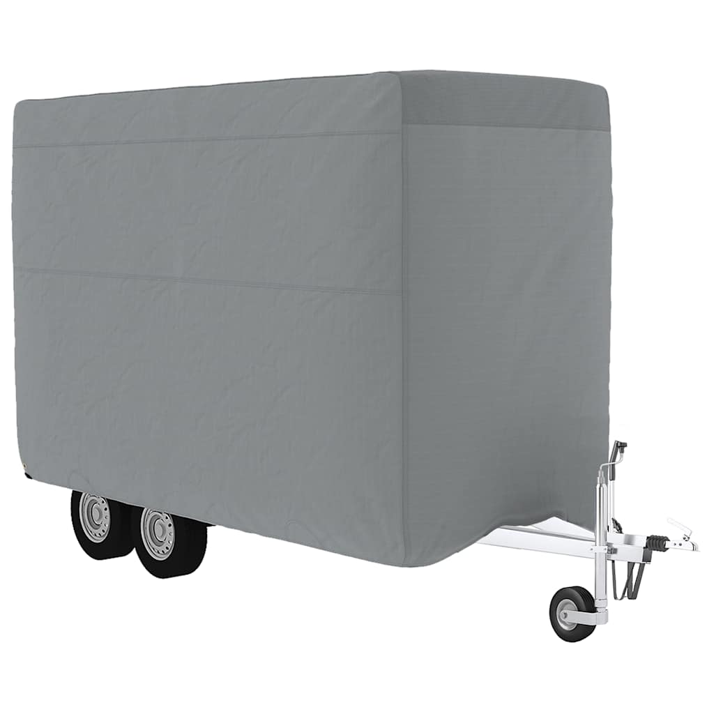 vidaXL Överdrag till hästsläp grå 334x148x230 cm non-woven tyg