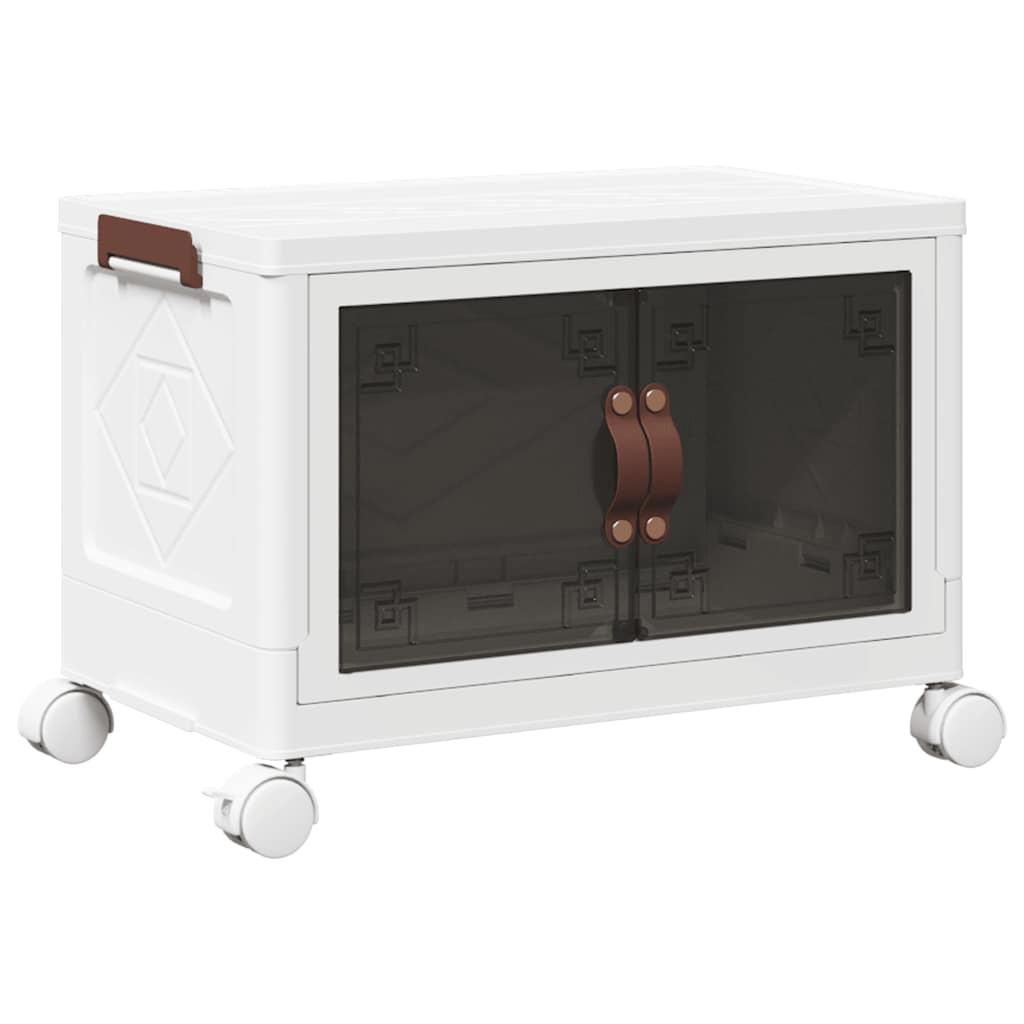 vidaXL Förvaringslåda stapelbar med hjul 28 L 48,5x29,5x33 cm